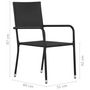 Voir la diapositive 6 : VIDAXL Chaise à dîner de jardin empilable lot de 6 noir résine tressée