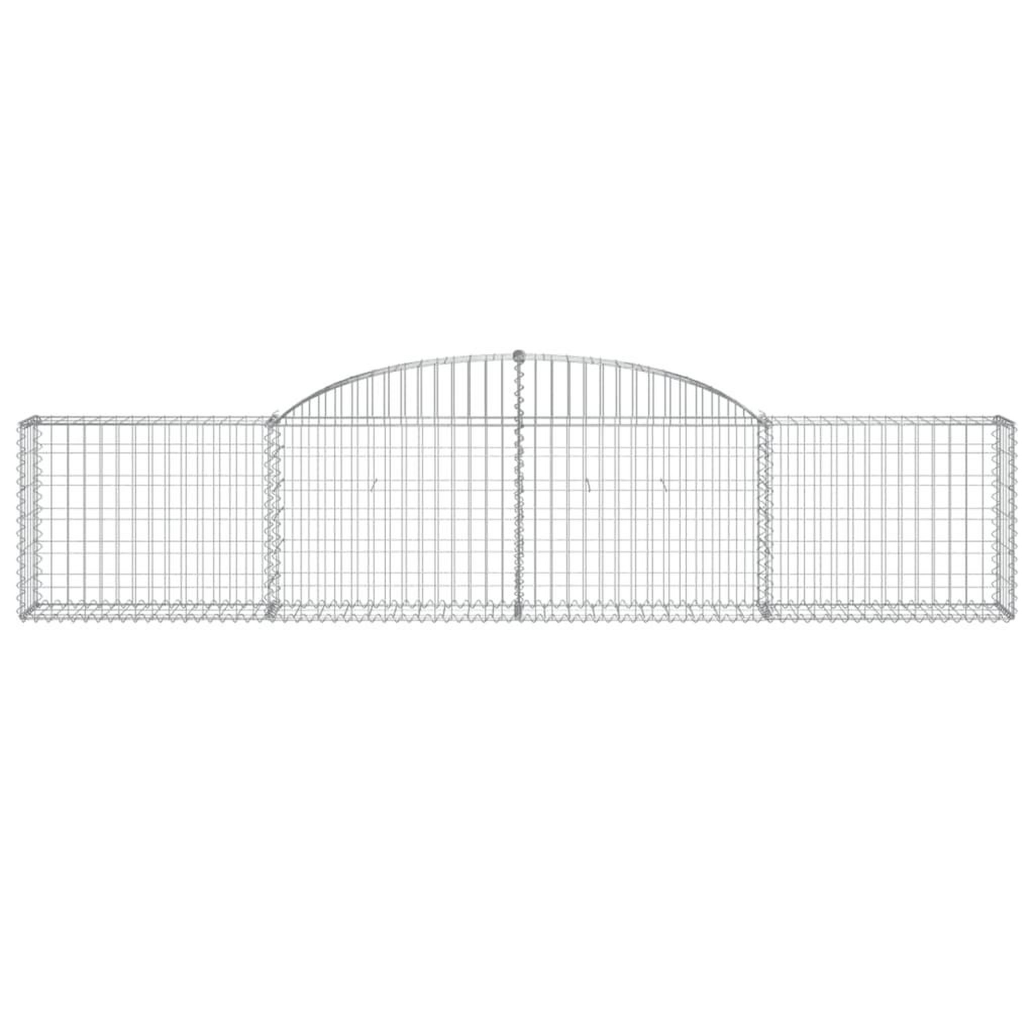 Voir la diapositive 4 : VIDAXL Paniers a gabions arques 13 pcs 300x30x60/80 cm Fer galvanise