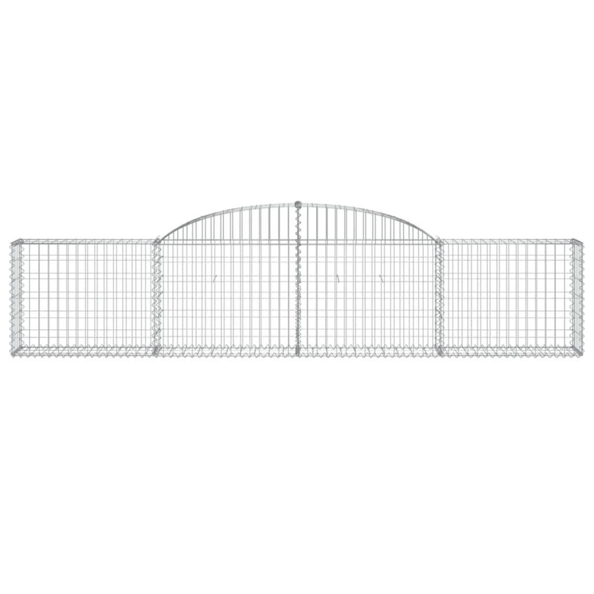 VIDAXL Paniers a gabions arques 13 pcs 300x30x60/80 cm Fer galvanise