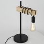 Voir la diapositive 6 : Paris Prix Lampe à Poser Design  Ryanha  48cm Noir