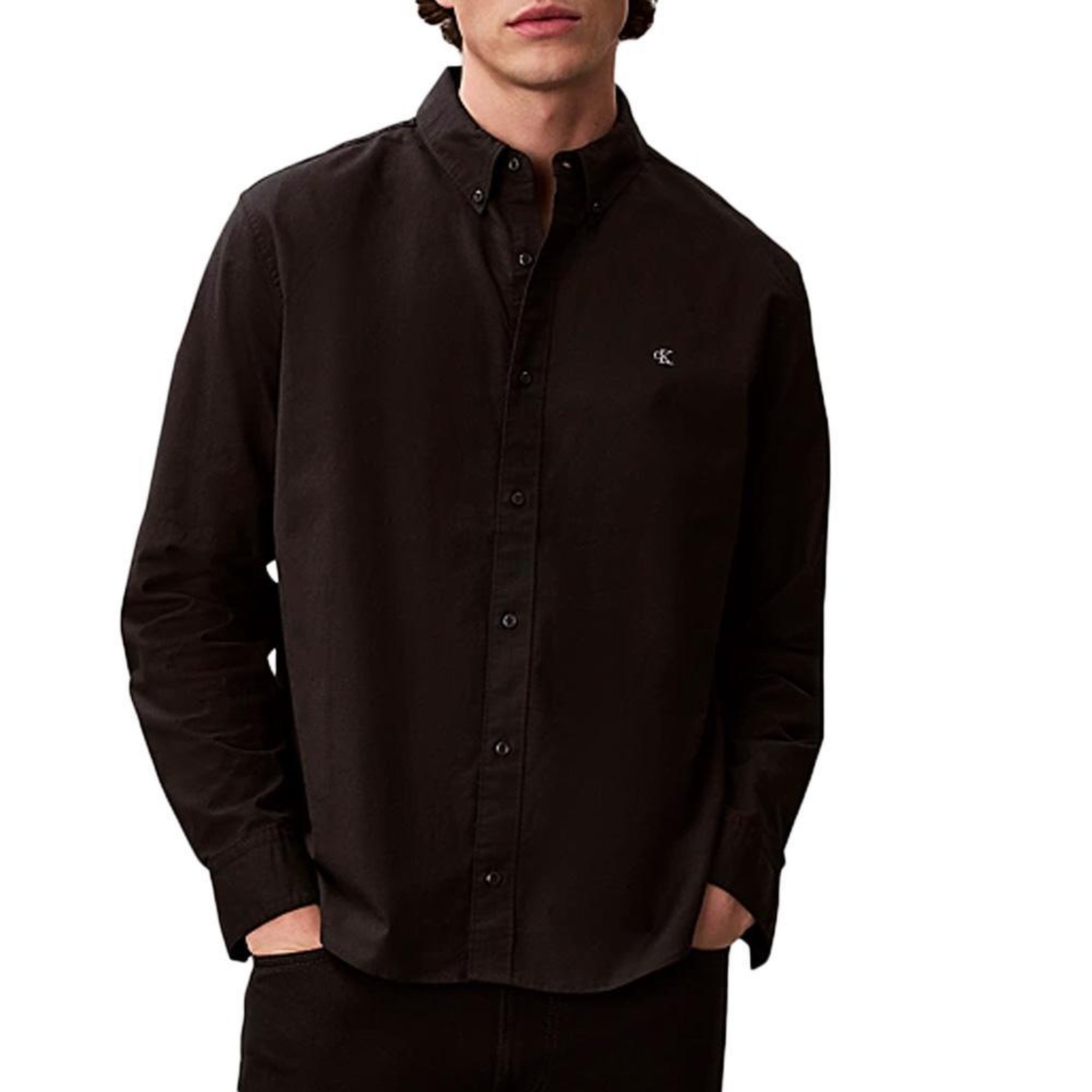 CALVIN KLEIN JEANS Chemise Noire Homme Calvin Klein Jeans Oxfords. Coloris disponibles : Noir