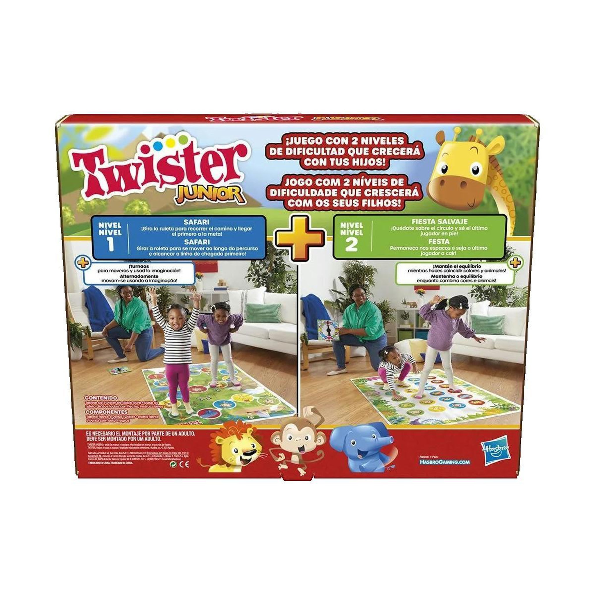 Voir la diapositive 3 : HASBRO Jeu de société Hasbro Twister Junior multicolore