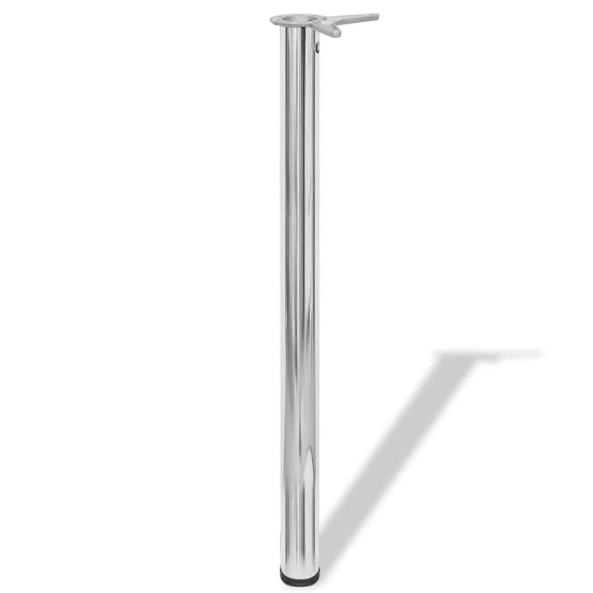 VIDAXL 4 pieds de table reglables en hauteur 870 mm Chrome