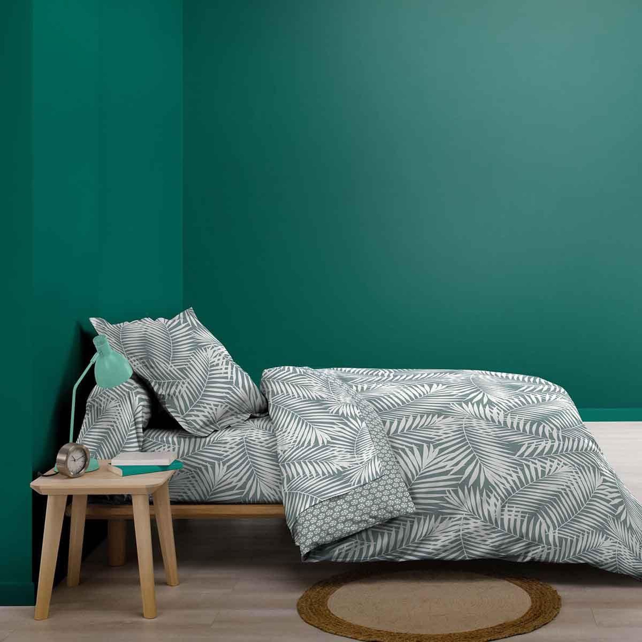 Voir la diapositive 3 : Douceur d'Intérieur Drap housse en coton  botania  90x190cm sauge