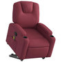 Voir la diapositive 3 : VIDAXL Fauteuil inclinable de massage Rouge bordeaux Tissu
