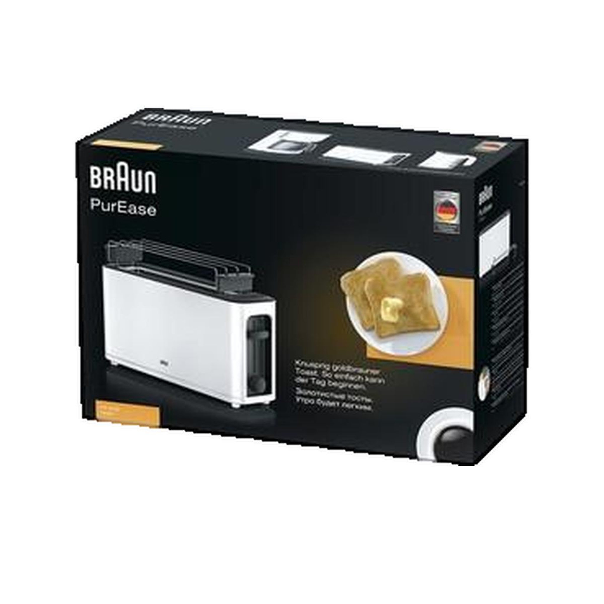 Voir la diapositive 3 : BRAUN Grille pain Braun HT 3110 WH blanc