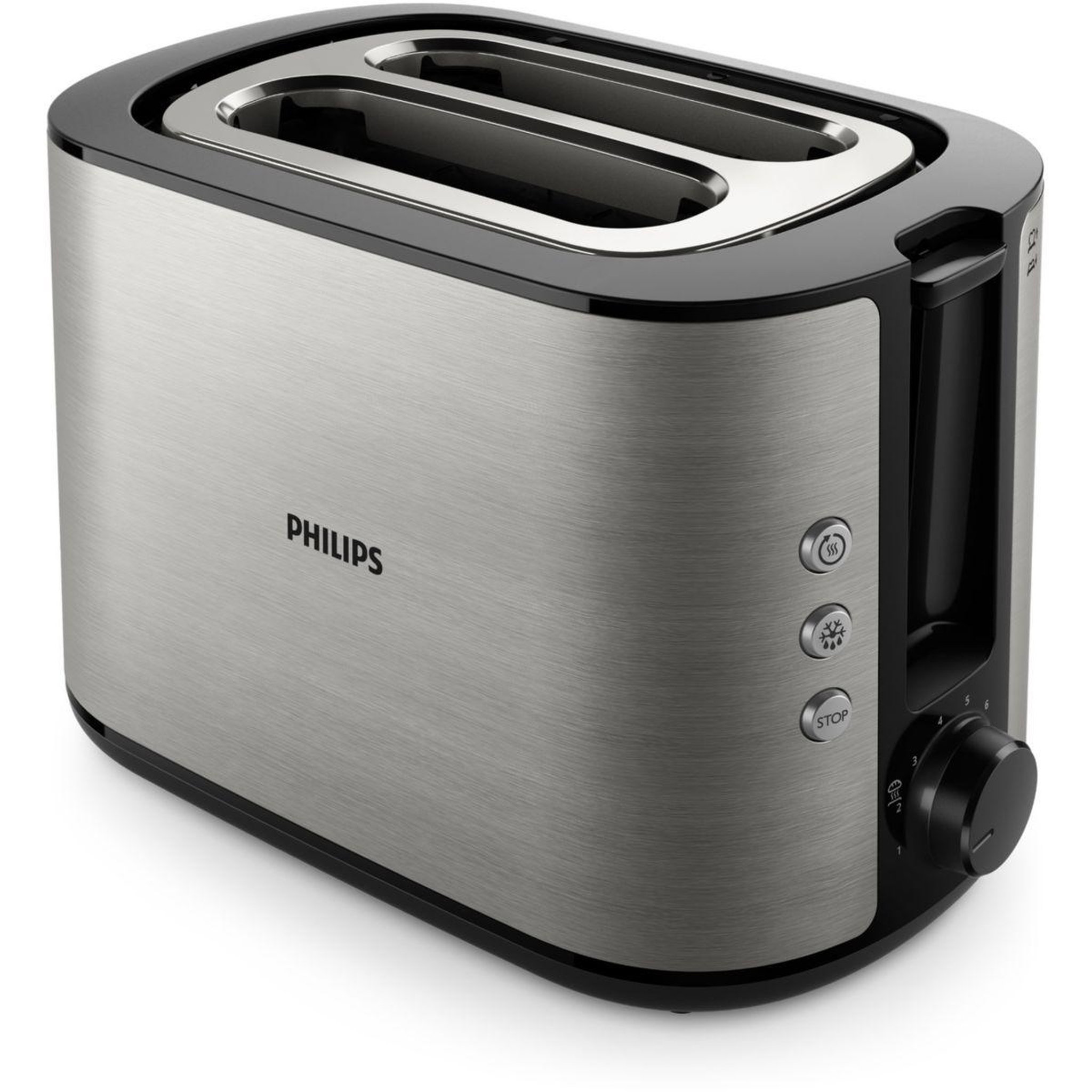 Voir la diapositive 2 : Philips Grille-pain hd2650/90 toaster métal, 2 fentes, 950w