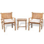 Voir la diapositive 1 : VIDAXL Mobilier de bistro 3 pcs avec coussins Bambou