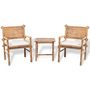 Voir la diapositive 1 : VIDAXL Mobilier de bistro 3 pcs avec coussins Bambou