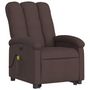 Voir la diapositive 4 : VIDAXL Fauteuil inclinable de massage electrique Marron fonce Tissu