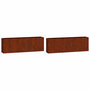 Voir la diapositive 2 : VIDAXL Jardinieres murales 2 pcs Rouille Acier corten 53x10x17 cm