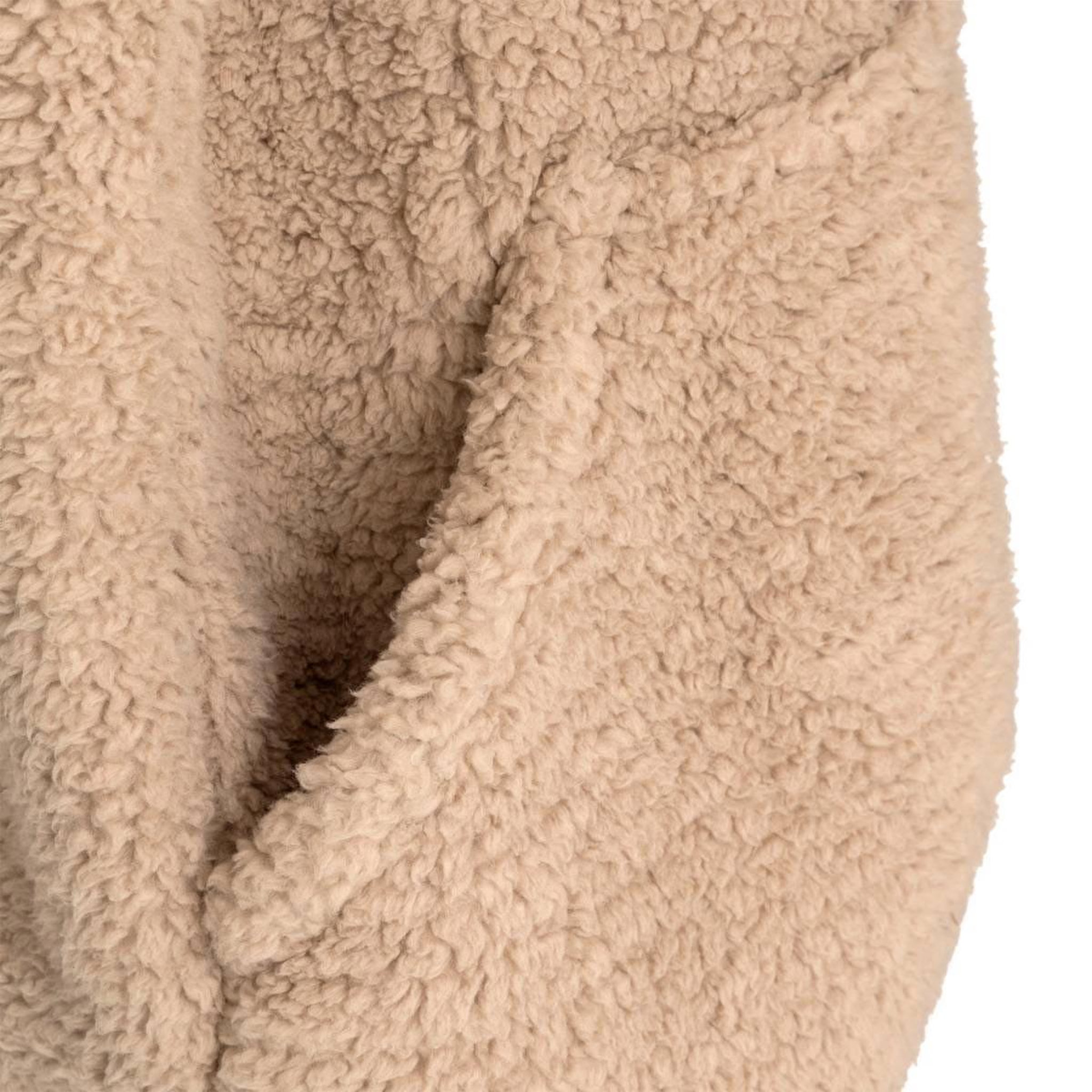 Voir la diapositive 5 : ATMOSPHERA Plaid sweat en sherpa  bouclette  70x85cm beige