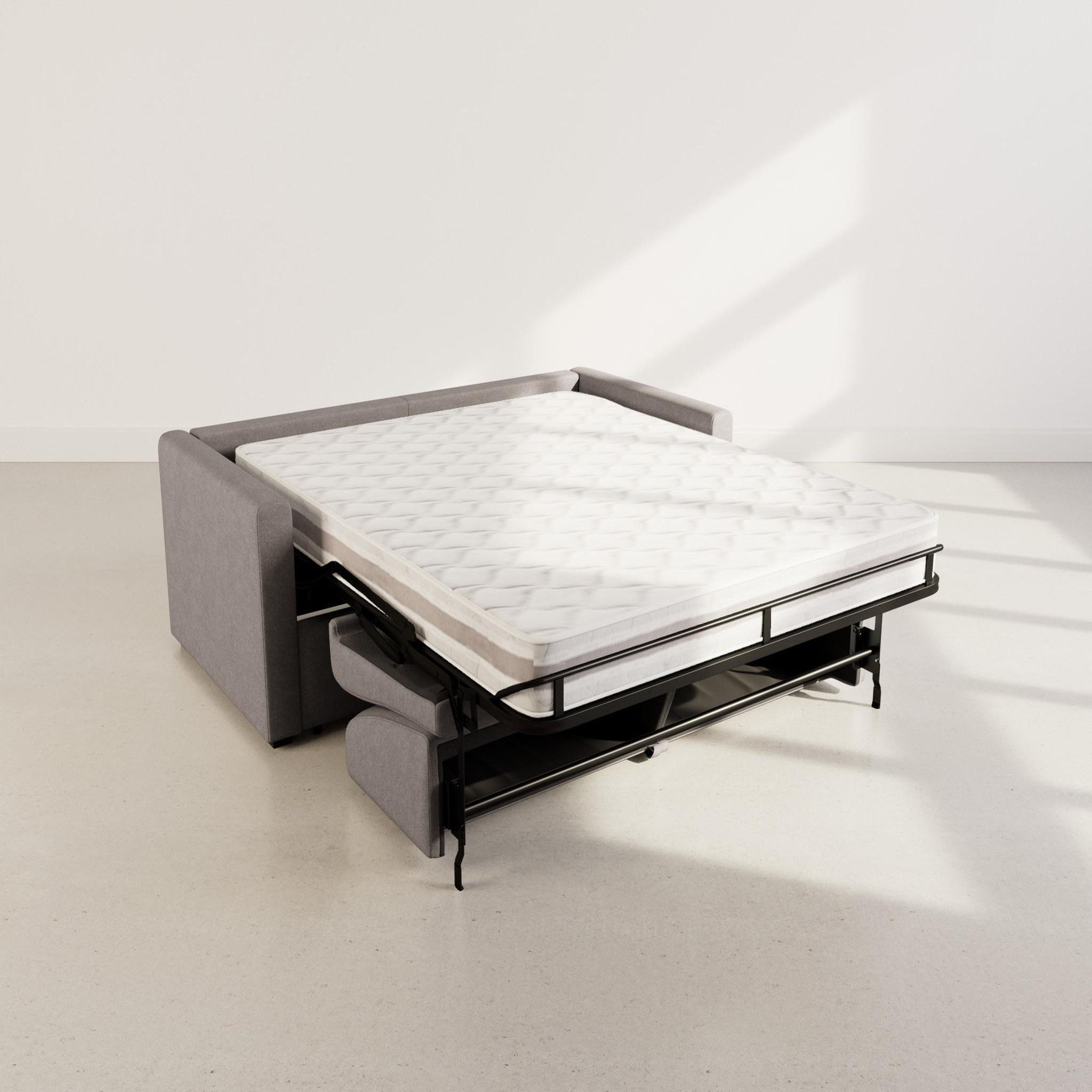 Voir la diapositive 3 : BEST MOBILIER Julia - canapé 3 places convertible express couchage quotidien 140 cm matelas 18 cm en tissu