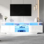 Voir la diapositive 2 : MERAX Meuble tv blanc 160 cm led mdf
