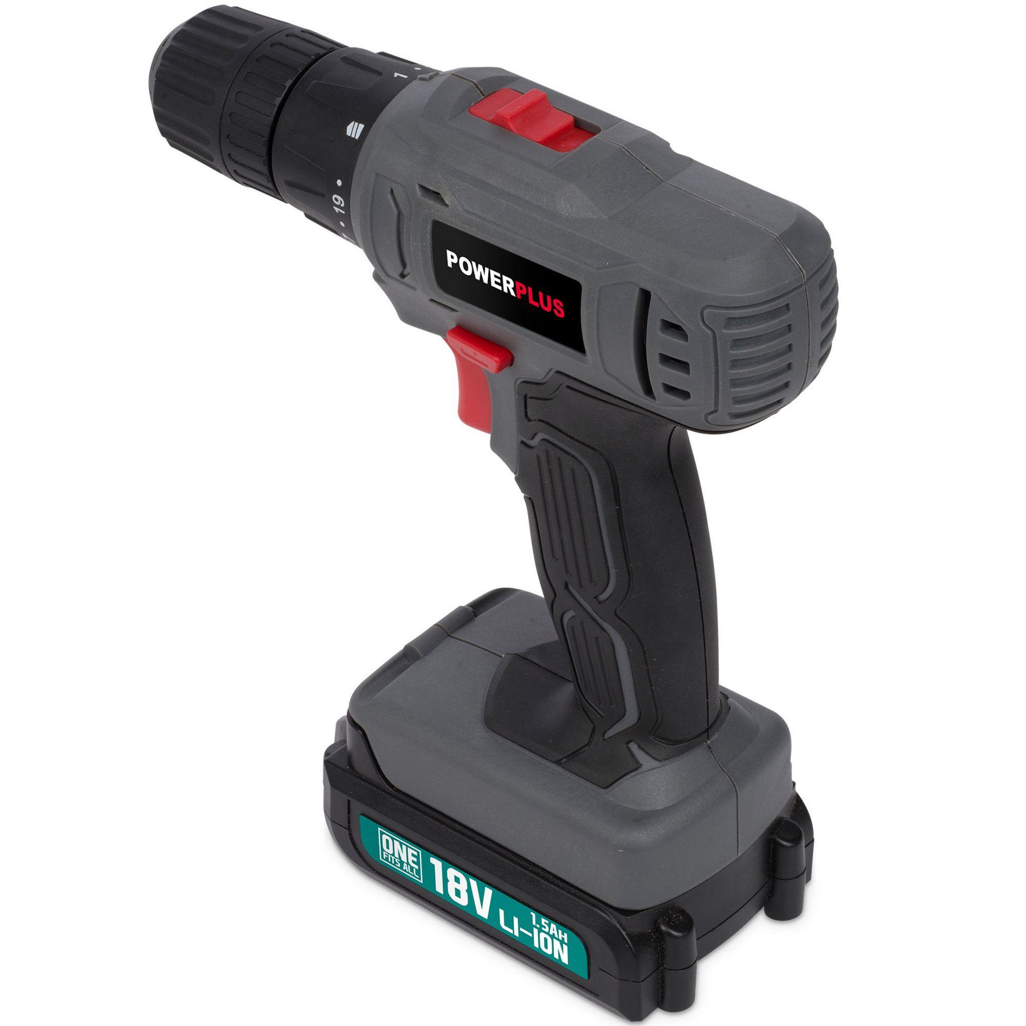 Voir la diapositive 3 : POWERPLUS Malette perceuse 18v lithium 153 accessoires