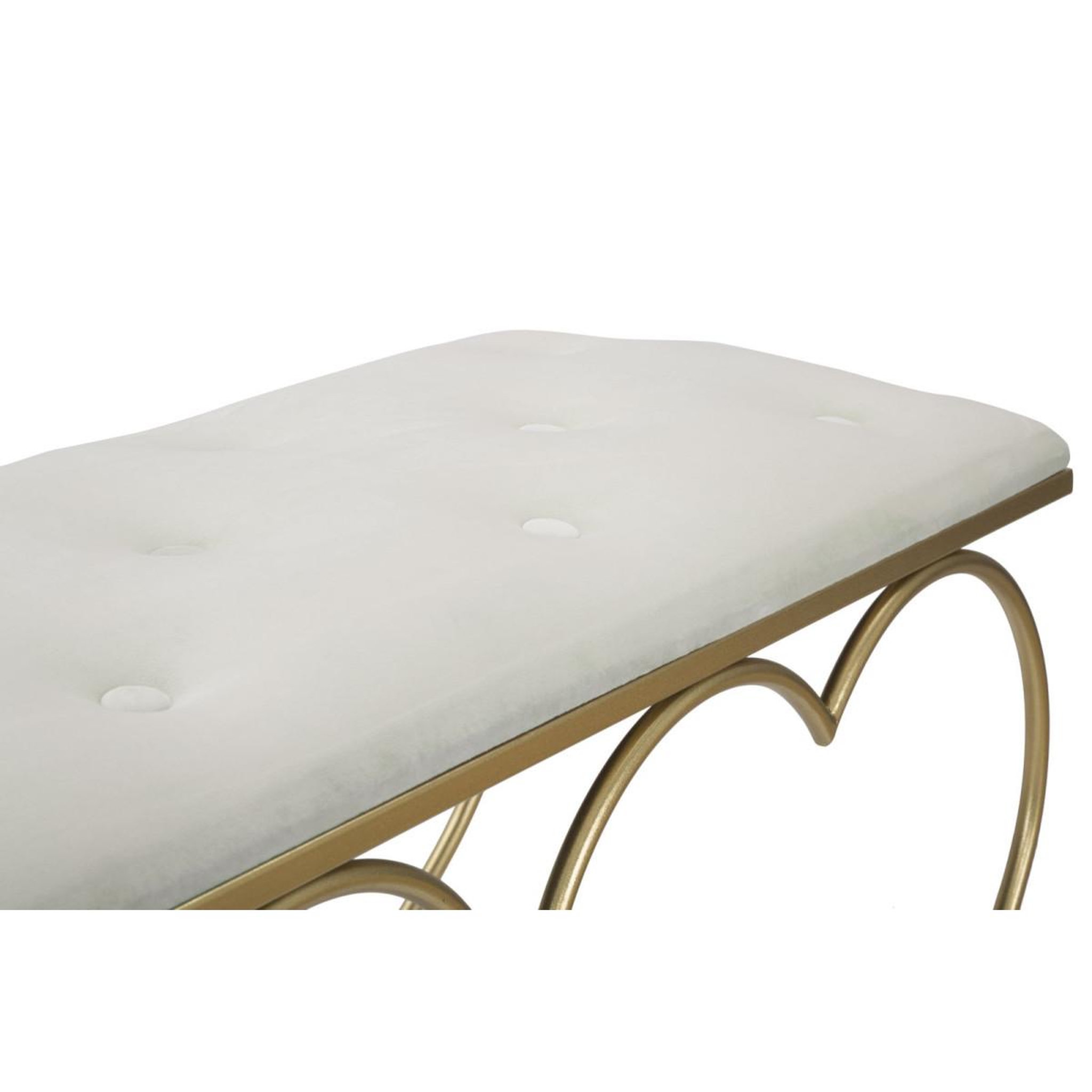 Voir la diapositive 5 : Paris Prix Banc design  heart  105cm crème & or