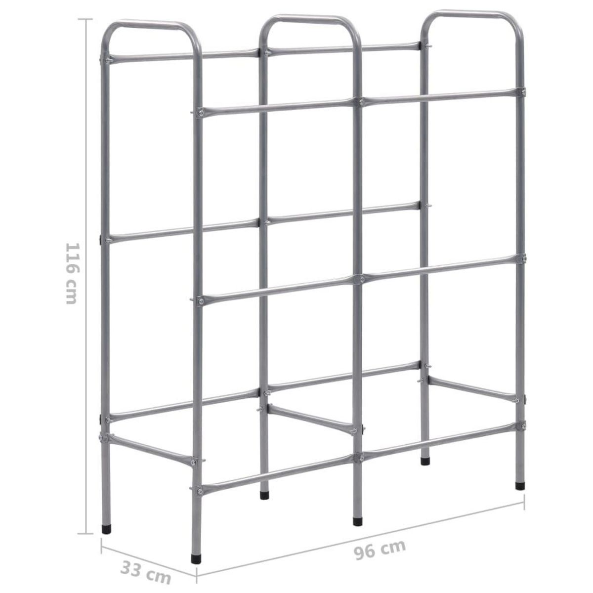 VIDAXL Etagere de rangement pour 6 caisses Argente 96x33x116 cm Acier