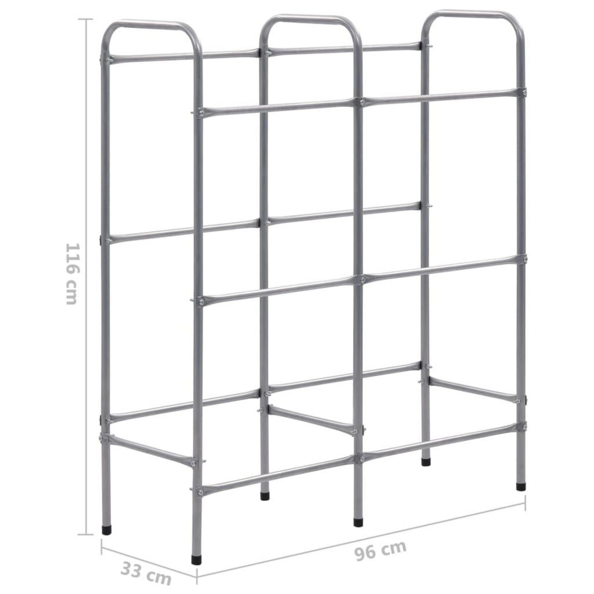 VIDAXL Etagere de rangement pour 6 caisses Argente 96x33x116 cm Acier