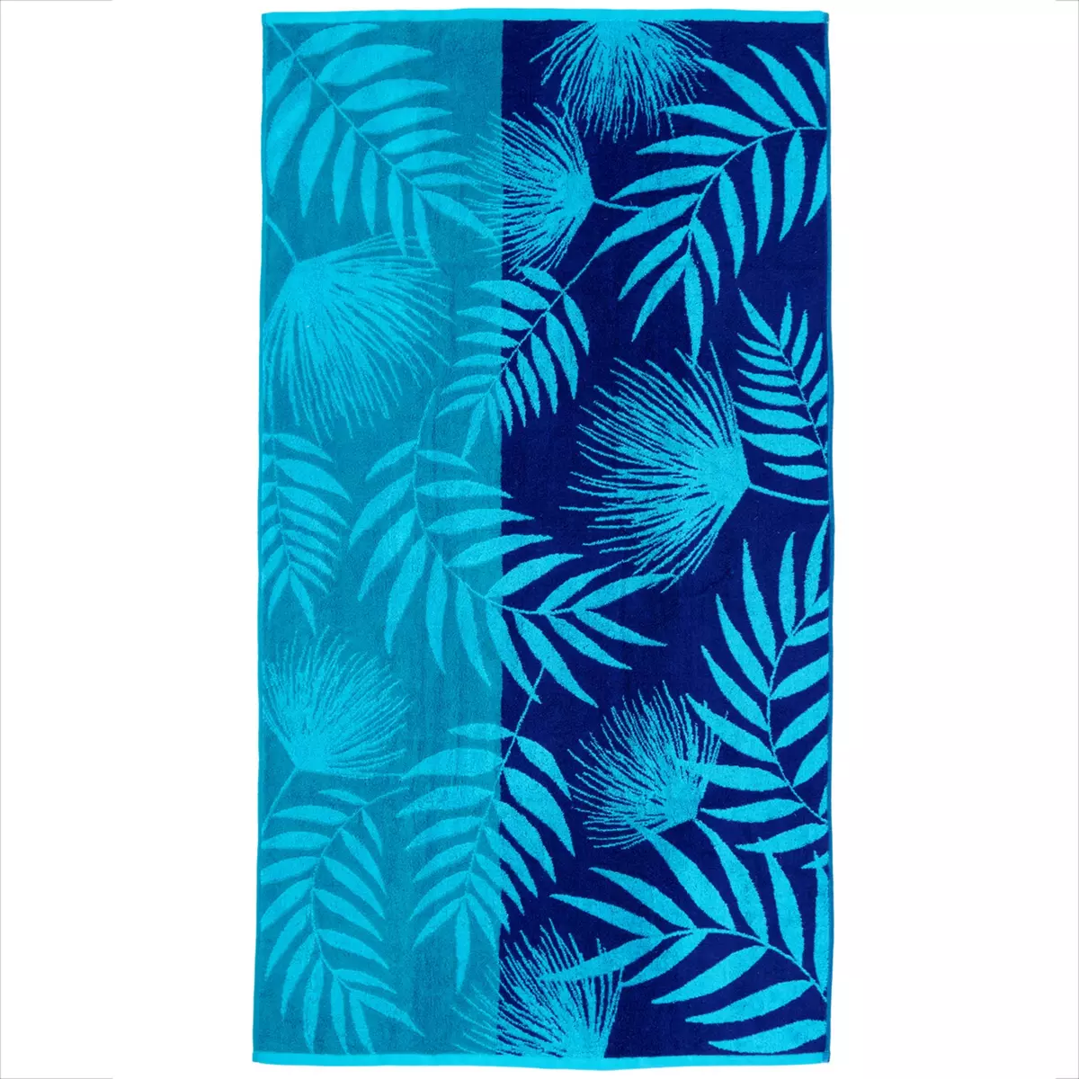 ACTUEL Drap de plage en coton 380 gr/m2 motifs feuilles GRAPHIC