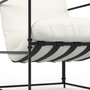 Voir la diapositive 6 : ID MARKET Fauteuil rembourré ULYSSE structure métal et coussin blanc
