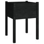 Voir la diapositive 4 : VIDAXL Jardinieres 2 pcs Noir 50x50x70 cm Bois de pin massif