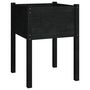 Voir la diapositive 4 : VIDAXL Jardinieres 2 pcs Noir 50x50x70 cm Bois de pin massif