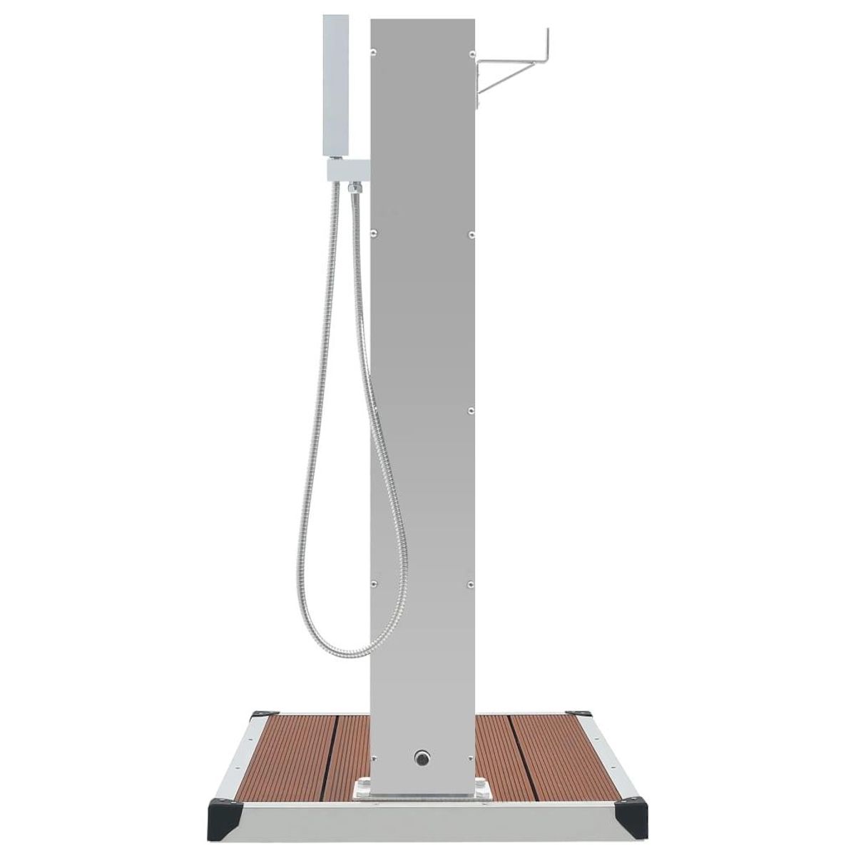 VIDAXL Douche d'exterieur avec receveur de douche WPC Acier inoxydable
