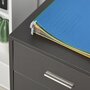 HOMCOM Support d'imprimante organiseur bureau caisson 3 tiroirs + 2 niches + grand plateau panneaux particules
