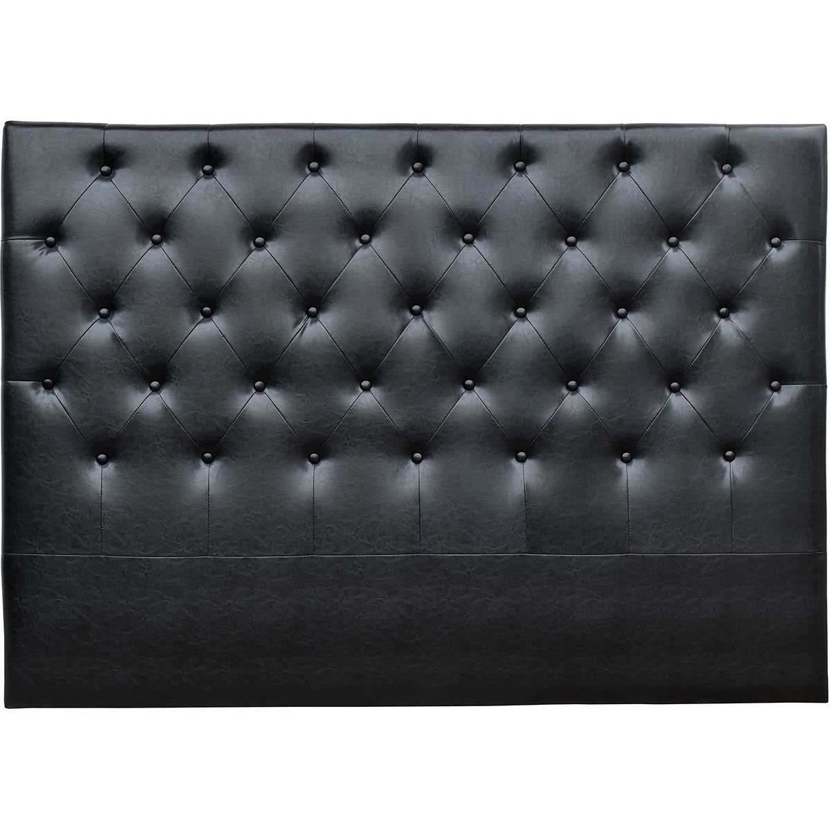 Habitat et Jardin Tête de lit capitonnée  Déco  - 169 cm - Noir - En PVC
