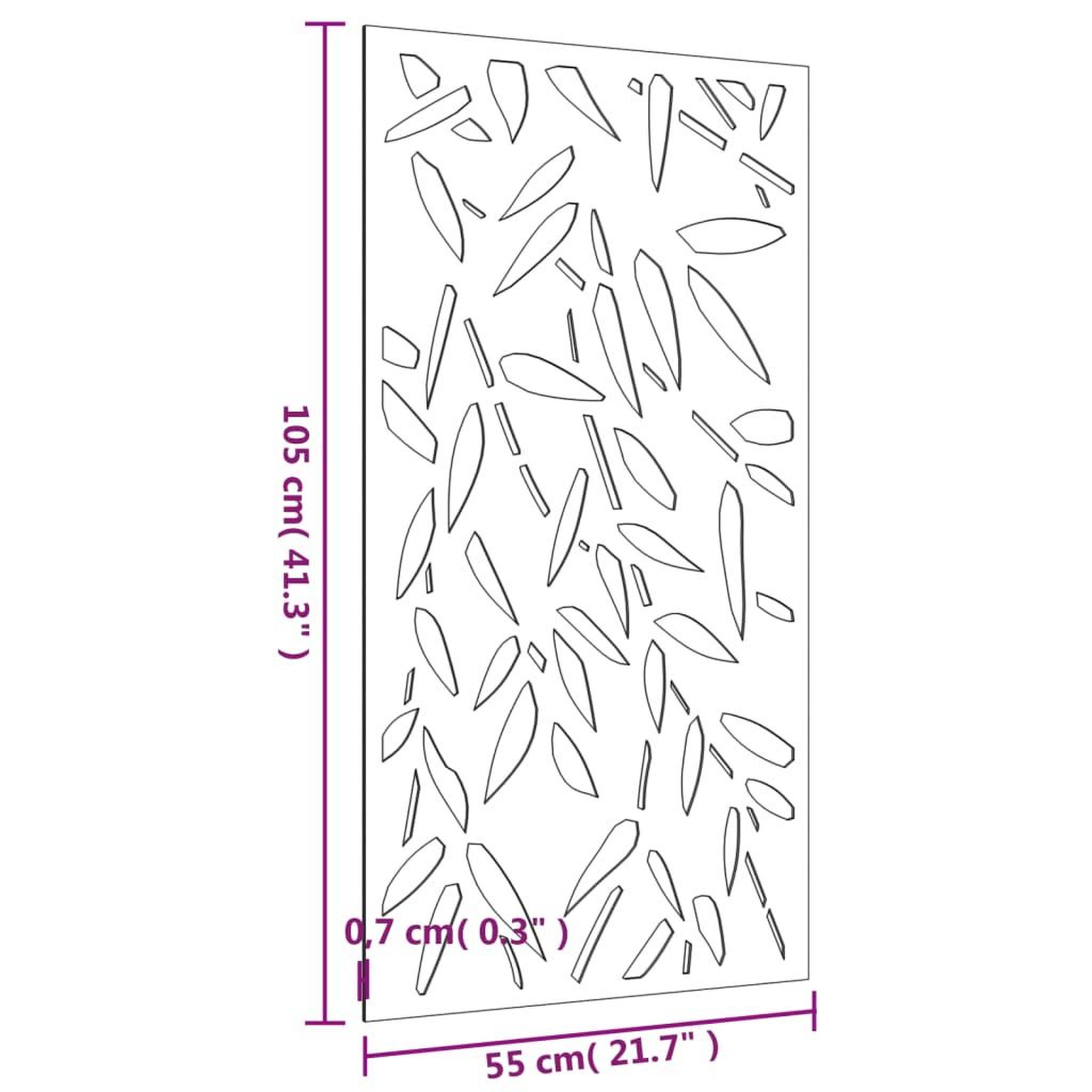 Voir la diapositive 6 : VIDAXL Decoration murale jardin 105x55 cm design de feuille de bambou