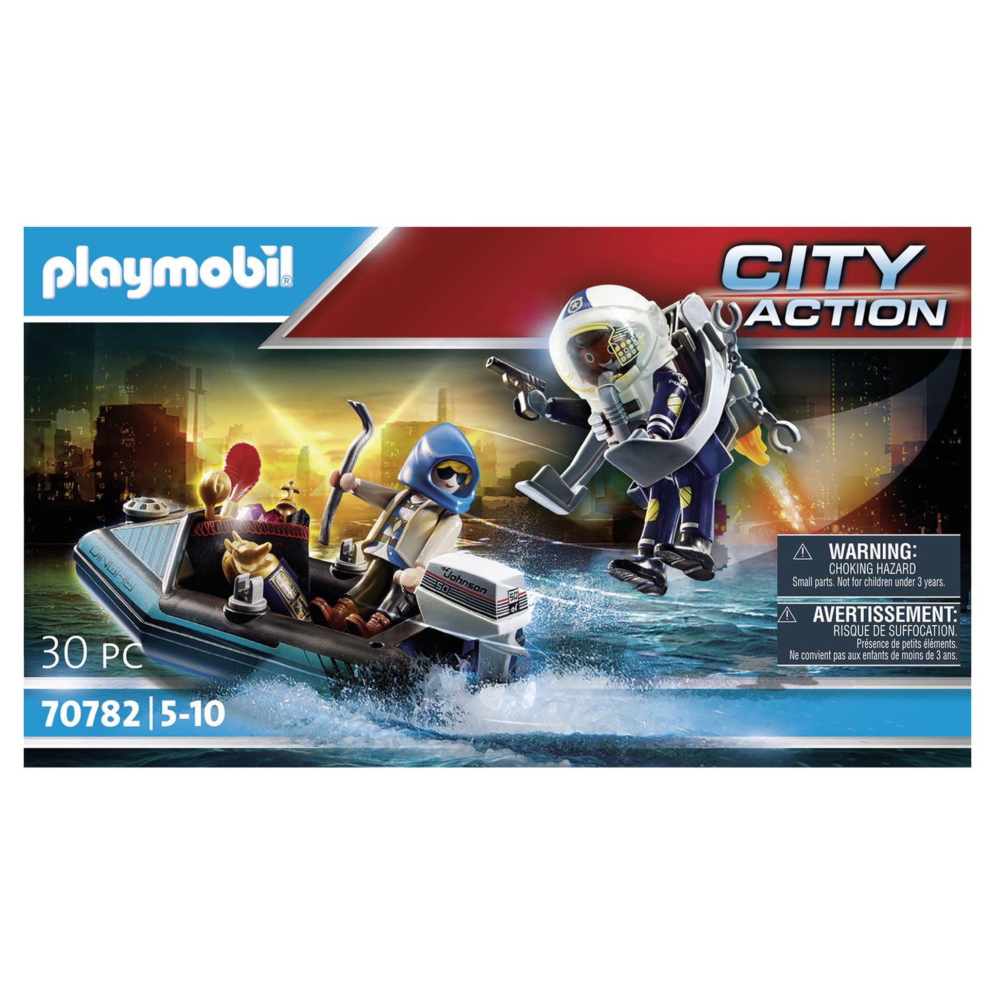 Voir la diapositive 2 : PLAYMOBIL 70782 - Policier réacteur dorsal