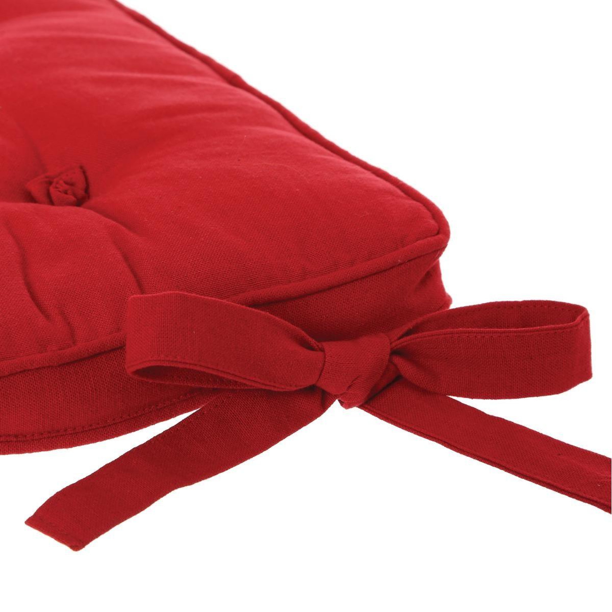 Voir la diapositive 2 : ATMOSPHERA Galette de Chaise  5 Boutons  40x40cm Rouge