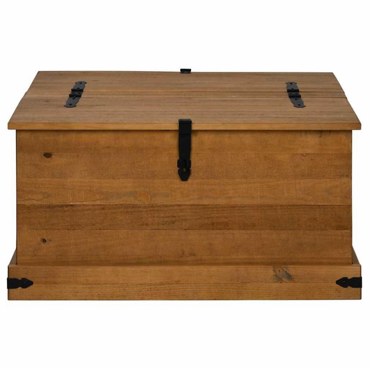 VIDAXL Coffre de rangement HALDEN 91x91x47 cm bois massif pin