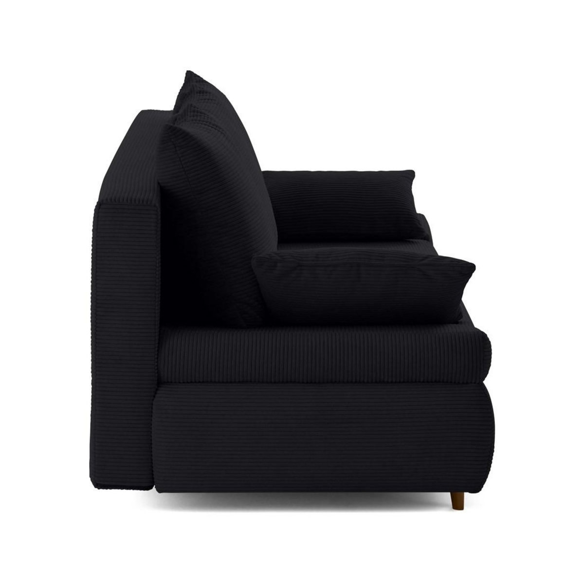 BEST MOBILIER Larson - canapé droit 3 places convertible avec coffre en velours côtelé