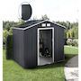 Voir la diapositive 2 : Habitat et Jardin Abri de jardin métal -  Vegas  - 7.06 m² avec panneaux solaires - Gris