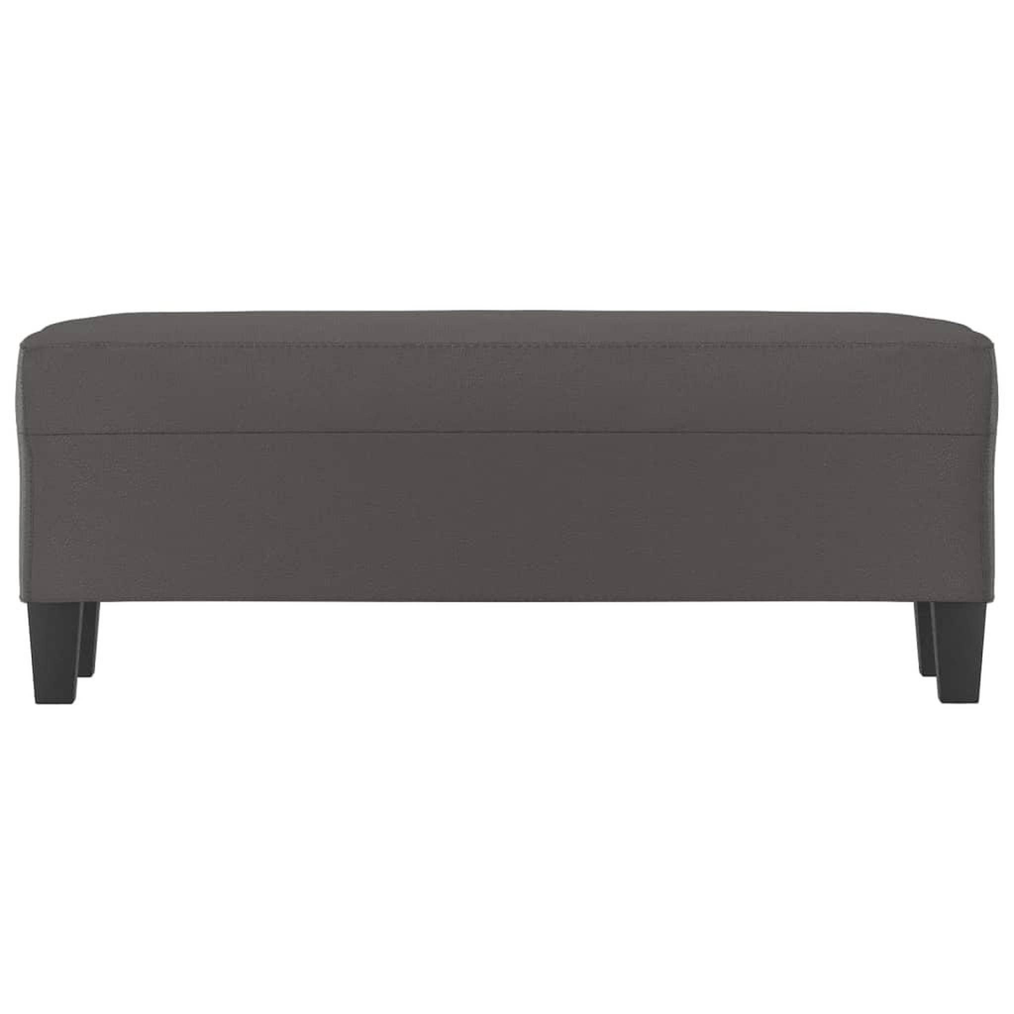 Voir la diapositive 3 : VIDAXL Banc Gris 100x35x41 cm Similicuir