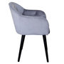 Voir la diapositive 3 : Paris Prix Fauteuil Design en Velours  Glany  81cm Argent