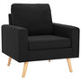 Voir la diapositive 2 : VIDAXL Fauteuil Noir Tissu