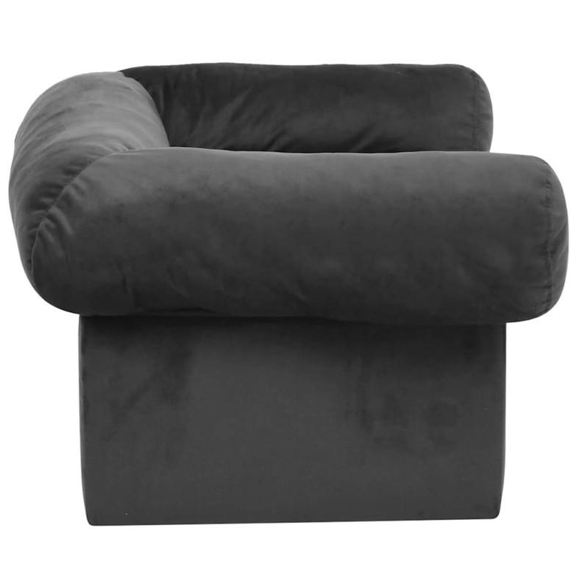 Voir la diapositive 5 : VIDAXL Canapé pour chien avec tiroir Gris foncé 75x50x38 cm Peluche