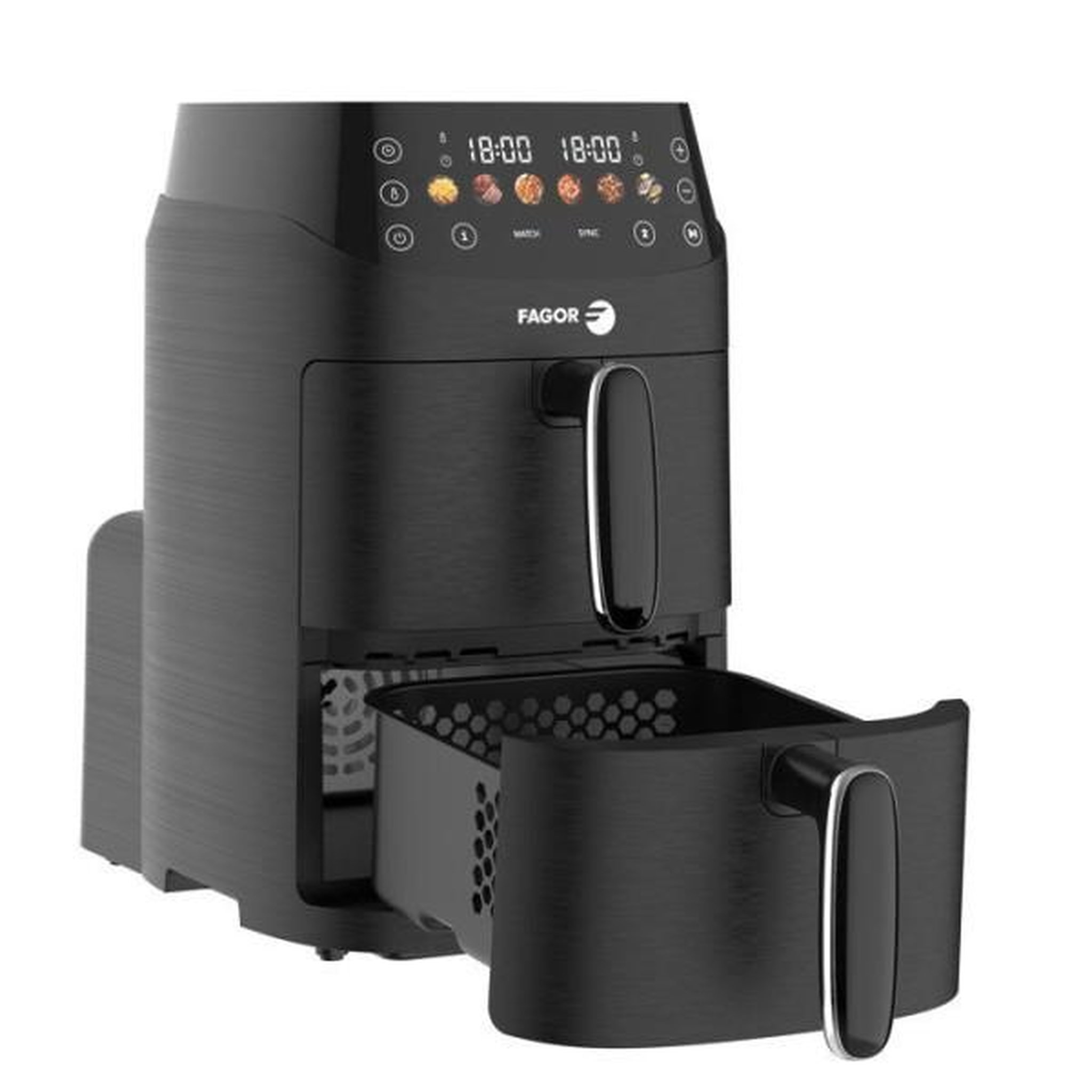 Voir la diapositive 6 : FAGOR Friteuse sans huile 2x2.5l 2000w noir - fg3301