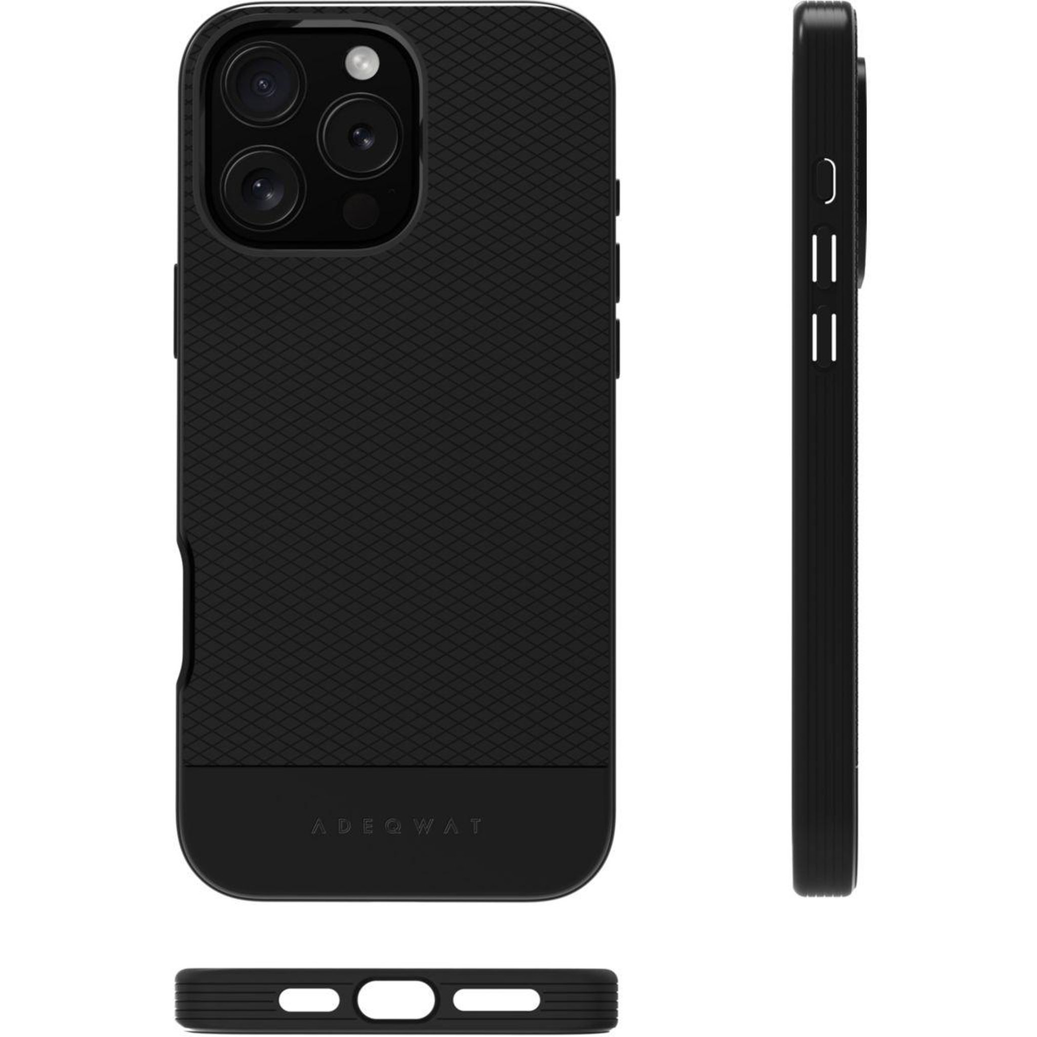 Voir la diapositive 4 : ADEQWAT Coque iPhone 16 Pro Max noir Soft protect