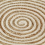 Voir la diapositive 4 : VIDAXL Tapis fait a la main Jute avec design de spirale Blanc 90 cm