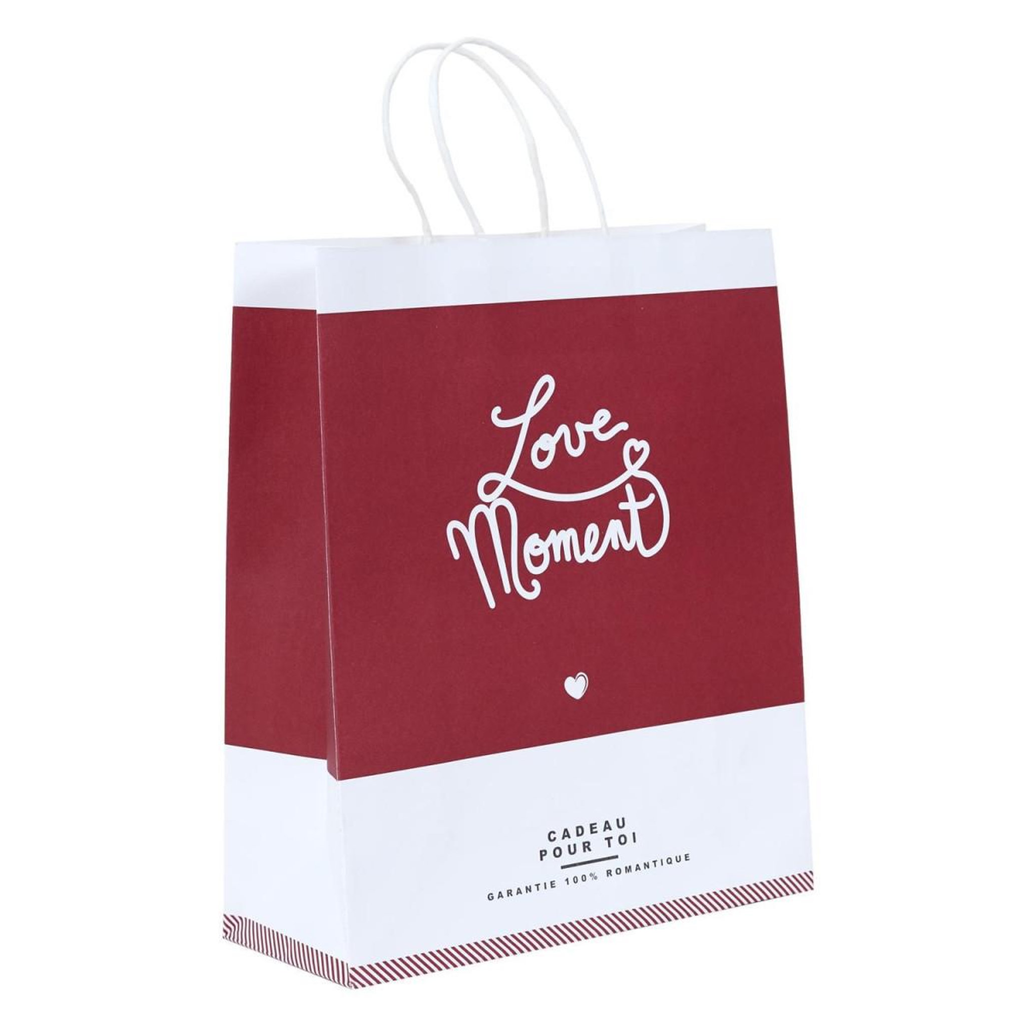 The concept Factory Sac de shopping  mots d'amour  23cm rouge
