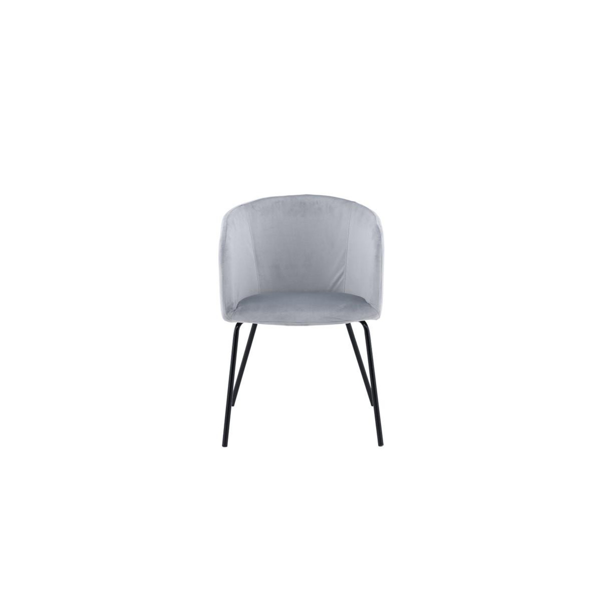Voir la diapositive 3 : Paris Prix Chaise en velours  berit  78cm gris & noir