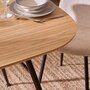 Voir la diapositive 3 : ATMOSPHERA Table à manger en bois et métal 6 personnes ROXAS - Beige et noir