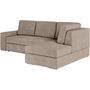 Voir la diapositive 3 : LOUNGITUDE Canapé d'angle droit convertible ARTEMIS 4 places - Velours côtelé greige - L246 x P174 x H96 cm