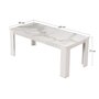 Voir la diapositive 4 : BEST MOBILIER Amaury - table à manger - blanc - plateau effet marbre - 4 à 6 personnes