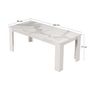 Voir la diapositive 4 : BEST MOBILIER Amaury - table à manger - blanc - plateau effet marbre - 4 à 6 personnes