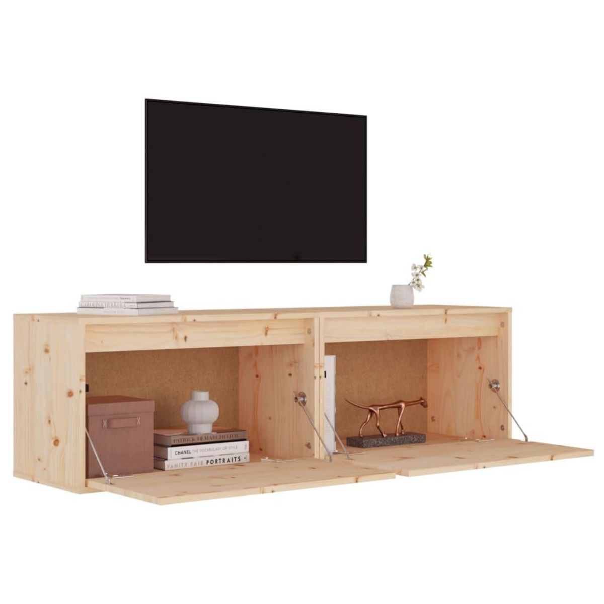 VIDAXL Armoires murales 2 pcs 60x30x35 cm Bois de pin massif