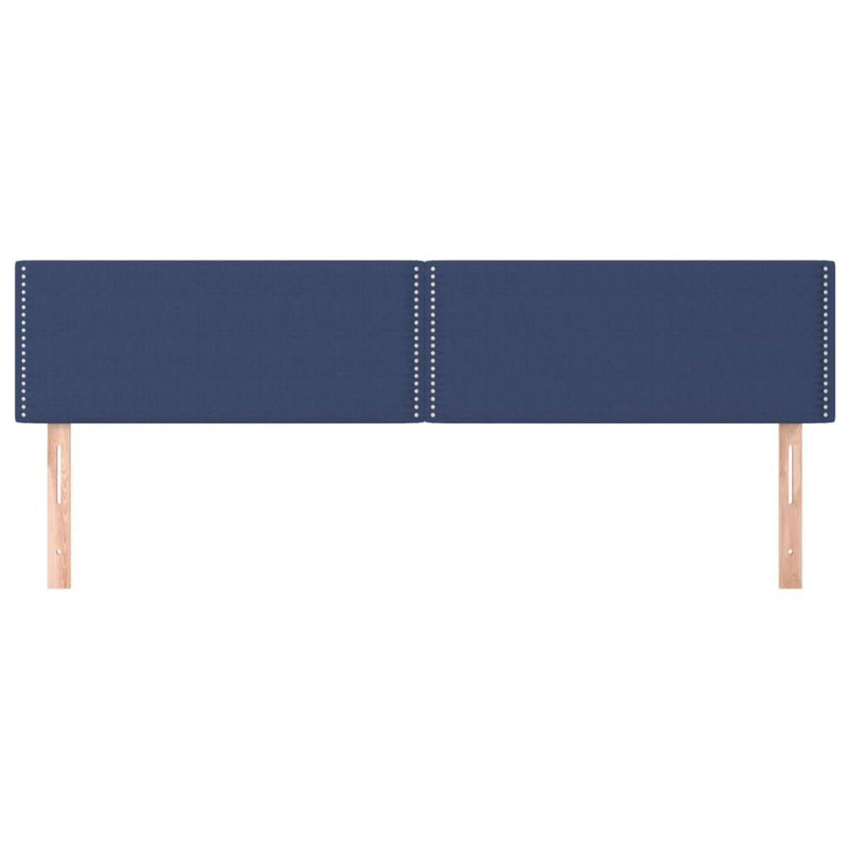 VIDAXL Tetes de lit 2 pcs Bleu 100x5x78/88 cm Tissu